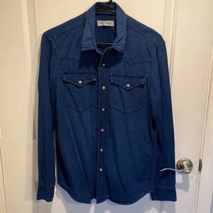 Madewell Mens Indigo Western Shirt in Small